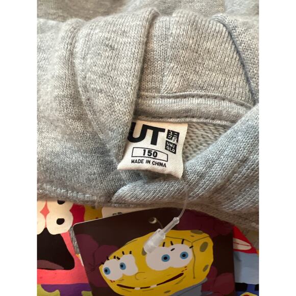 NWT Cactus Plant Flea Market CPFM Uniqlo SpongeBob SquarePants Hoodie XS 150 - Picture 8 of 8